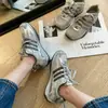 Zapatos tipo "dad shoes" de piel de becerro para mujer, extremadamente cómodos y elegantes, con suela gruesa para aumentar la altura, doble malla, calzado deportivo casual ligero 064