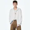 Camisa de Manga Larga Antiarrugas Sin Planchar para Hombre Solapa Casual Holgada Moderna Otoño Delgada Nueva Camisa Chaqueta 2025