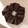Scrunchie de Alto Padrão Estilo Coreano com Estampa de Leopardo para Mulheres 2025 Novo Elástico para Coque Acessório Elegante para Rabo de Cavalo