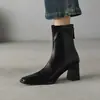 Botas de Tacón Alto Elásticas Cómodas Versátiles de Punta Cuadrada 2026, Botines Estilizadores Versátiles