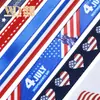 Cinta Estampada de Venta Caliente Transfronteriza para el Día Nacional, Accesorios de Lazo para Decoración de Centros Comerciales, Cinta de Satén, Cinta para el Día de la Independencia de Estados Unidos
