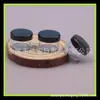Caja redonda negra de 6g botella de crema caja de polvo brillante botella de crema medicinal 6ml caja de sombras de ojos botella de labial caja de crema de muestra