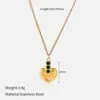 Nuevo Collar de Acero Inoxidable Dorado con Forma de Corazón Estilo Europeo y Americano de Amazon, Dulce y Lindo, Cadena de Clavícula de Moda, Collar de Acero de Titanio para Mujer para Vacaciones