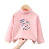 Venta directa de fábrica de 3 a 12 años de edad, camiseta interior agradable para la piel para niños, camisa de fondo de otoño e invierno para niños, de terciopelo, cálida manga larga