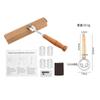 Batidor de Polvo Mango de Madera Anillo Único y Doble Palo Batidor de Polvo Varilla Manual para Mezclar Harina Resorte de Acero Inoxidable Batidor de Polvo Horneado