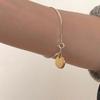 Pulsera redonda de plata de ley 925 de Dongdaemun, diseño de nicho, con colgante de sentido avanzado, marca coreana, pulsera de cadena de hueso de serpiente