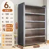 Armário de Armazenamento de Aço Prateleira de Armazenamento Doméstico Estante de Livros para Quarto Armário de Armazenamento Multi-Camadas de Piso para Varanda com Porta Armário de Armazenamento para Sala de Estar