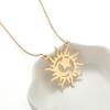 Collar Cruzado Colgante Nuevo Sol Sonriente Geométrico Simple Día Luna Estrella Cadena de Clavícula de Lujo Ligero Versátil Venta al por Mayor