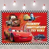 Novo Dropshipping Transfronteiriço Carros Quarto Infantil Decoração Desenho Animado Parede Festa Aniversário Tema Banner Bolo