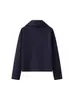 ZR Comercio Exterior al por Mayor 2024 Otoño Europeo y Americano Nuevo Moda Femenina Solapa Doble Botonadura Corta Joker Chaqueta de Lana