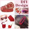 P26 rojo claro vidrio taladro plano redondo pedrería uña accesorios DIY funda de teléfono móvil accesorios para el cabello de muñeca taladro de copa