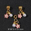 Esmalte Cloisonné Goteo de Aceite Diamante Perla Hoja de Loto Color Conservante Hebilla de Seguridad Colgante Accesorio DIY Perla Pequeña Broche para Ropa