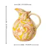 Jarra de Leite Estilo Europeu de Jingdezhen Recipiente para Flores Cerâmica Floral Pintada à Mão Chaleira de Água Vaso Vaso de Arte Criativo para Casa Moderna
