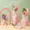 Tulipa e cravo originais buquê DIY feito à mão presente criativo lembrança do Dia das Mães bolsa de mão
