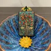 Collar Tanka de Ébano Cadena para Suéter Estilo Étnico Retro Tanka de Nepal Colgante de Ébano de la Fortuna Collar
