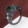 Anillo Calavera Hueca Personalizado con Pulpo y Circonita Transfronterizo para Mujer, Anillo de Dedo Índice de Estilo Oscuro de Moda, Venta Directa del Fabricante