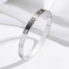 Pulseira Feminina Europeia e Americana de Aço Inoxidável Pulseira de Amor Ins Aço Titânio Galvanizado Joia em Formato de Coração Moda Transfronteiriça Pulseira Simples