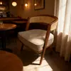 Madeira Maciça Design Simples Móveis Hóspede Restaurante Hotel Escritório de Vendas Quarto Modelo Cadeira de Jantar de Rattan Cadeira de Leitura Cadeira de Lazer