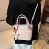 Bolso de Mano Sencillo y Elegante para Mujer 2024 Nueva Moda Estampado de un Solo Hombro Diseño de Nicho Cruzado Bolso Cubo Versátil