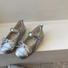 Zapatos Rojos para Niños 2025 Otoño Nuevos Zapatos de Cuero para Niñas Boca Baja Zapatos de Princesa para Niñas Lazo Suela Suave Zapatos para Niños