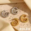 Moda Europeia e Americana Design Elegante de Nicho Brincos Criativos Aço Inoxidável Banhado a Ouro 18K Brincos Personalizados de Cascavel para Mulheres