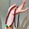 Cadena de collar de perlas Shijia roja de Año Nuevo vintage de alta calidad, cadena para la clavícula para mujer