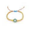 Pulsera Apilada Tejida a Mano con Cuentas Estilo Étnico Color Personalidad Ojo del Diablo Pulsera Transfronteriza Europea y Americana Femenina