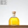 Botella de vino pequeña de vidrio transparente de 100 ml, botella de vino vacía, frasco de vino subenvasado, contenedor sellado de café con extracto frío, botella de vino de frutas de 200 ml
