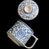 Taza de Té con Filtro de Loto enroscado Horno Ru Beige Taza de Oficina Taza para Separación de Agua y Té Taza de Agua Personal de Alta Gama Souvenir