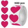 Promoção Imperdível adesivo de cor sólida amor adesivo 9 cores adesivo de selo em formato de coração adesivo de pvc marcado à mão