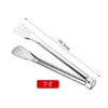 Pinça para alimentos em aço inoxidável 304, pinça para churrasco espessa, pinça para alimentos de cozinha de três linhas, pinça para bife, pinça para pão, pinça para fritura