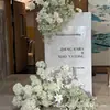 2026 Nueva Serie Blanca Accesorios de Flores para Bodas Juego de Decoración de Boda Materiales de Flores Color Claro Blanco Roto Arreglo Floral Artificial para Bodas