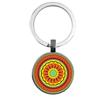 Comércio exterior novos acessórios Mandala Gema do Tempo chaveiro pingente cristal vidro chaveiro joias europeias e americanas