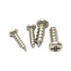 Tornillo de cabeza redonda dura niquelada PA M2.2-M5 con cabeza plana y cola puntiaguda GB845, tornillo electrónico pequeño