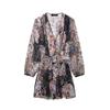 Vestido de Manga Larga para Mujer Estampado Nuevo Estilo Literario Retro Transfronterizo Aliexpress Solapa Verano Europeo y Americano Comercio Exterior