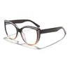 Nuevas gafas Rayan de montura grande estilo ojo de gato con filtro de luz azul para mujer, gafas de montura decorativa de moda estilo ins europeo y americano