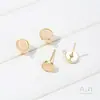 Brincos Redondos com Argolas Penduradas, Banhados a Ouro 14K com Preservação de Cor, Inseridos com Pedra Olho de Gato Colorida, Brincos Vintage, Acessórios para Brincos Feitos à Mão DIY