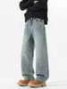 Ropa para Hombre Fengshe / Jeans Vintage para Hombre Primavera Rectos Sueltos Modernos de Pierna Ancha Americanos High-Street Pantalones Largos Nostálgicos