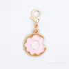 Colgante de historieta rosa con goteo de aceite, colgante de aleación en tono rosa, accesorios para manualidades, llavero decorativo, accesorios al por mayor