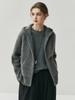 2025 Nuevo Cardigan de Punto con Capucha de Cachemira para Otoño e Invierno, Doble Cremallera con Bolsillo, Suéter de Color Puro, Chaqueta Suave y Sedosa Gruesa para Mujer