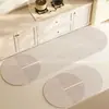 Alfombrilla de Piso Larga de Tierra de Diatomeas Simple y Lujosa para Cocina, Antideslizante, Absorbente de Agua y Aceite, Secado Rápido, Limpiable con Trapo, Estilo Japonés, Alfombrilla de Piso Resistente a la Suciedad