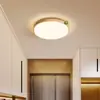 Luminária de Corredor Estilo Japonês Estilo Madeira Wabi-Sabi Estilo Creme Luminária de Teto para Entrada Lâmpada de Varanda Ultrafina