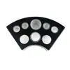 Soporte de Paleta de Colores de Plástico en Forma de Abanico con 8 Agujeros, Soporte de Exhibición de Tazas para Mezclar Colores, Juego de Soportes para Tazas de Color, Bandeja para Tatuajes, Materiales de Color para Tatuaje y Bordado