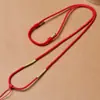 Corda para Colar de Corda Trançada Cordão de Couro Encerado Pingente Cordão Fino para Pendurar Cordão com Pingente de Buda de Jade para Homens e Mulheres Corda Preta e Vermelha