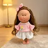 Roupas apenas Espanha Mia 30cm Boneca Batata Roupas Figura Rosa Suave Amarelo Flores Pequenas Conjunto Vestido Chiffon
