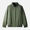Chaqueta Cruzada Primavera y Otoño 2025 Traje de Béisbol Cardigan de Negocios para Hombres Jóvenes y de Mediana Edad Chaqueta de Manga Larga Chaqueta de Hombre