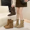 Botines Cortos Apilados con Hebilla Retro Nuevos Otoño/Invierno para Mujer 2026 Estilo Merade de Otoño Ante Suela Suave Versátiles Botas de Poner