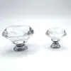 Atacado do fabricante 40MM cabo de diamante de fundo plano, cabo de cristal, puxador de gaveta, armário, porta, maçaneta para fornecimento de comércio exterior transfronteiriço