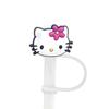 Tapa de Silicona con Forma de Gato para Popote, Cubierta de Popote de Goma Suave, Tapa Antipolvo de Dibujos Animados, Cubierta Antipolvo para Bebidas, Oreja de Gato para Vaso de Agua