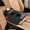 2025 Nuevo Modelo Caja Reposabrazos Central para Coche Alza Almohadilla Cubierta Protectora Portavasos Doble Caja de Pañuelos para Coche de Cuero de Gama Alta